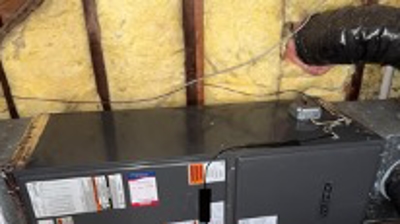 3-ton air conditioning unit in a home in Mendham Photo